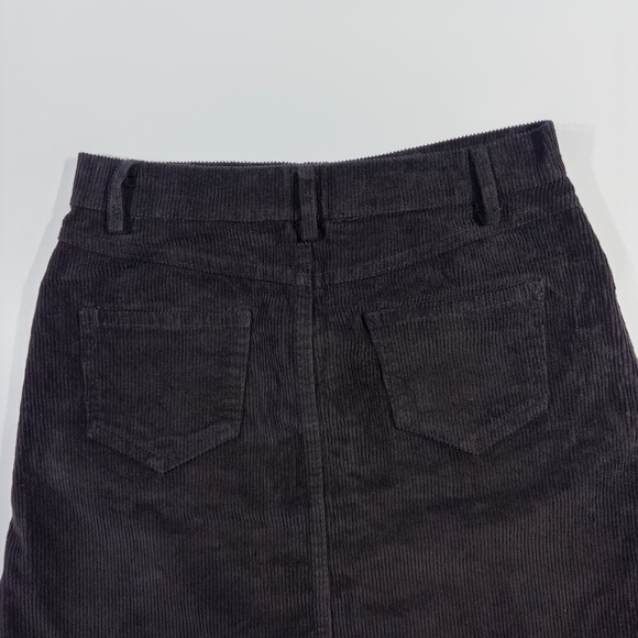 Brandy Melville Black Corduroy A-Line Mini Skirt – One Size - Picture 5 of 7
